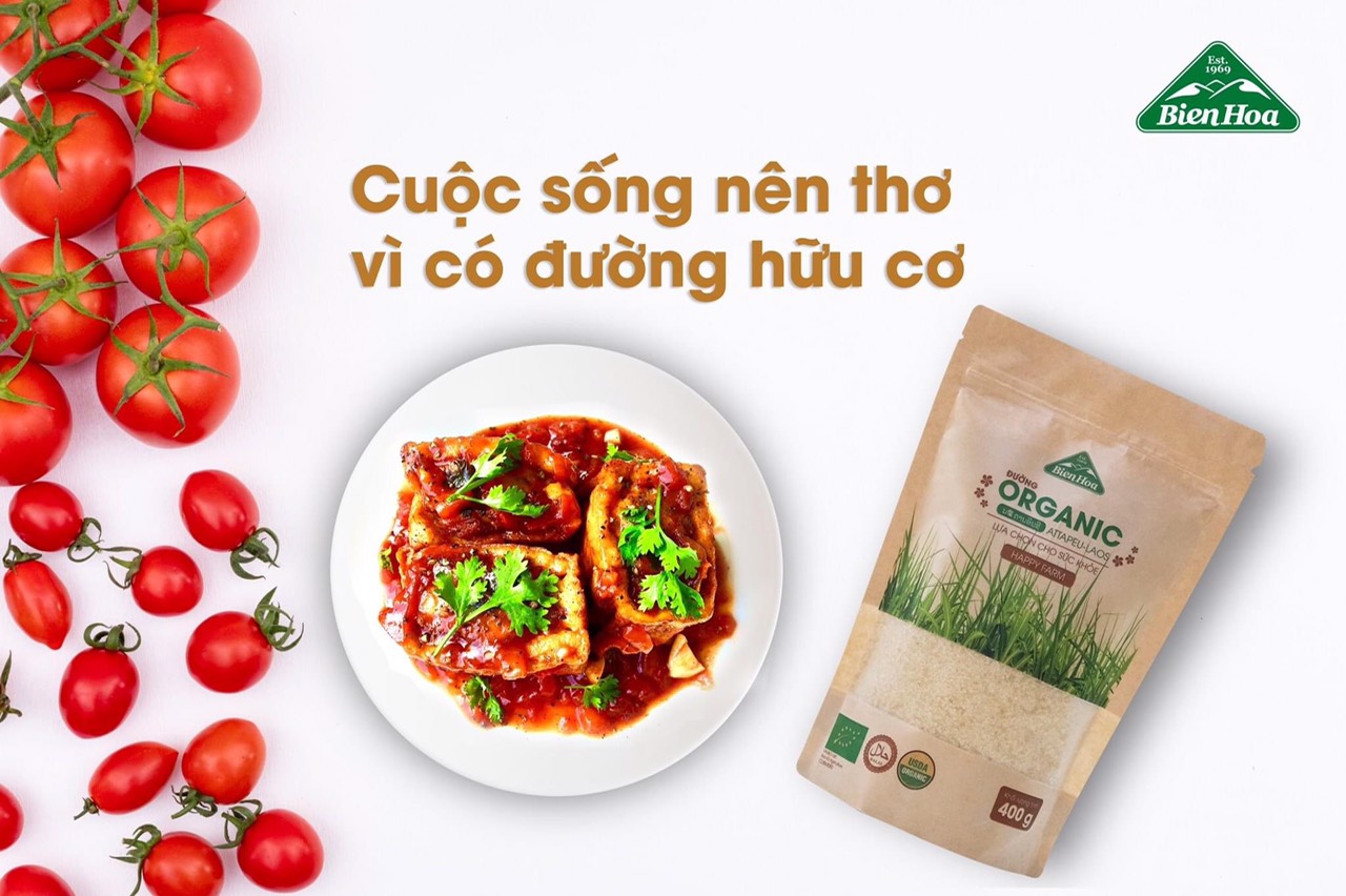 Đường Hữu Cơ Biên Hòa 400g - Đường Organic Biên Hòa Túi 400g