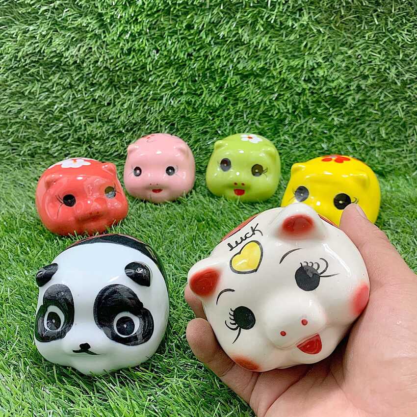 Heo Đất Mini tiết kiệm tiền gốm men sứ Bát Tràng cao cấp (1 con) – Ống Heo Mini chưng bàn làm việc, bàn học – Lợn Đất Mini phong thủy thu hút tài lộc