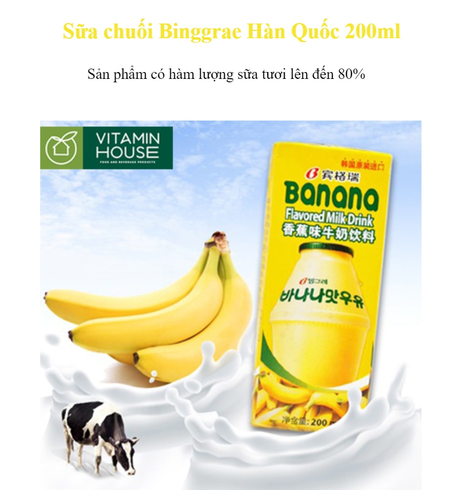Sữa chuối Binggrae Hàn Quốc 200ml