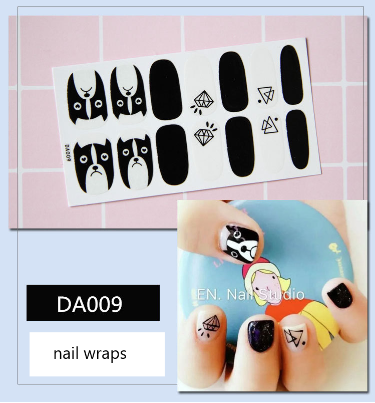 Sticker dán móng tay móng chân Nail Wraps Phong cách Hàn Quốc