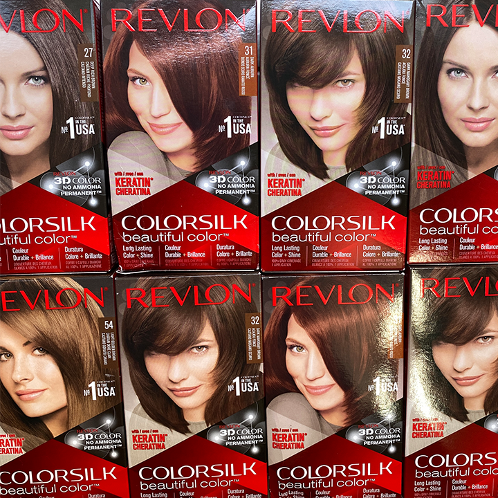 Nhuộm tóc REVLON Color Silk Hàng MỸ 130ml (10 20 27 30 31 32 33 40 41 42 46 47 54) - Thuốc nhuộm Nhuộm tóc REVLON Color Silk Hàng MỸ 130ml (10 20 27 30 31 32 33 40 41 42 46 47 54) - Thuốc nhuộm