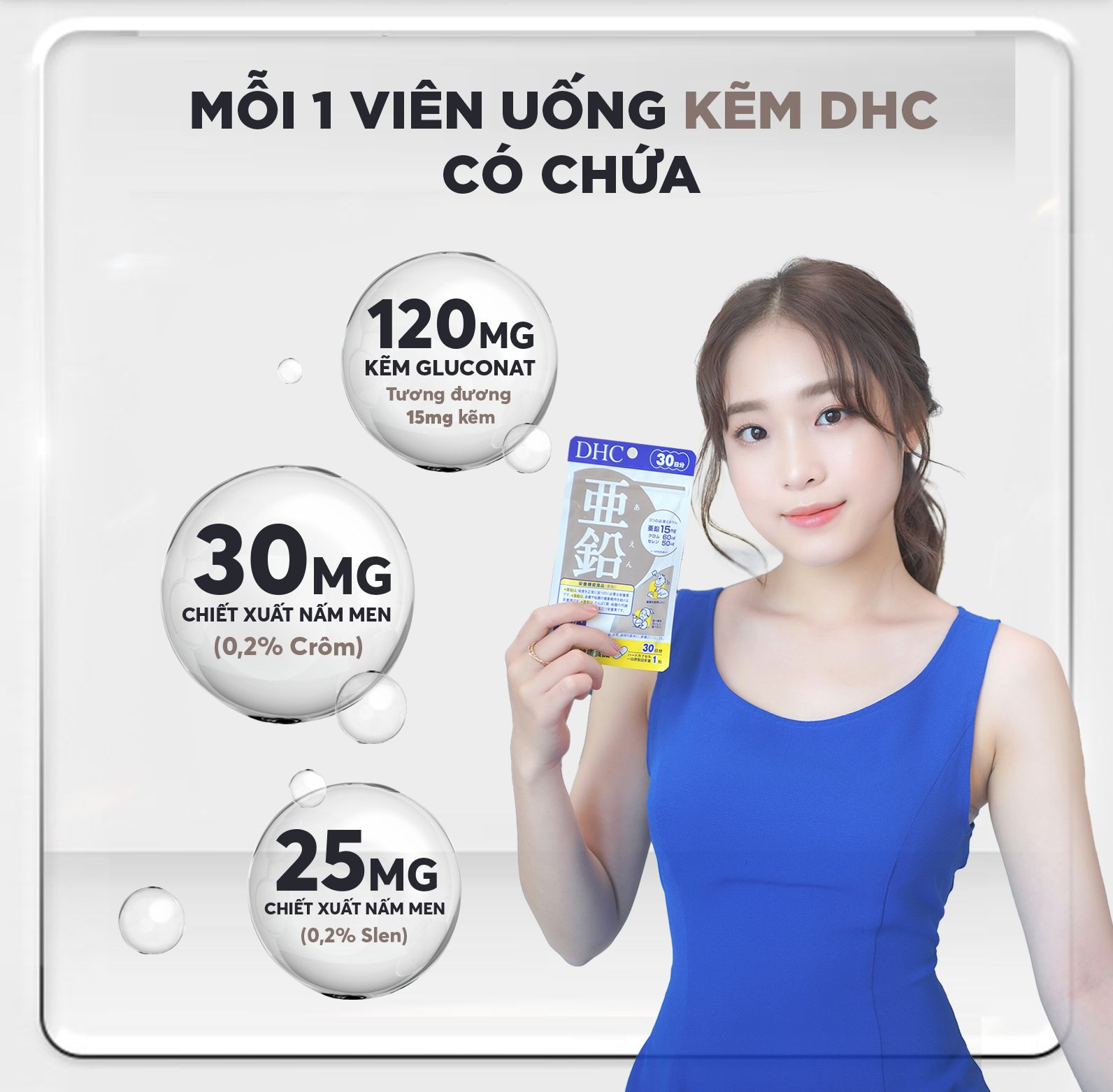 Viên Kẽm DHC Zinc Nhật Bản Gói 20 Ngày bổ sung hữu hiệu lượng kẽm cần thiết cho cơ thể tràn đầy năng lượng
