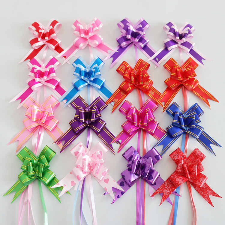 Nơ rút gói quà tết, trang trí lễ sinh nhật, làm hoa 5cm, 3cm, 1.8cm, 1.2cm siêu đẹp giá sỉ HD Gift