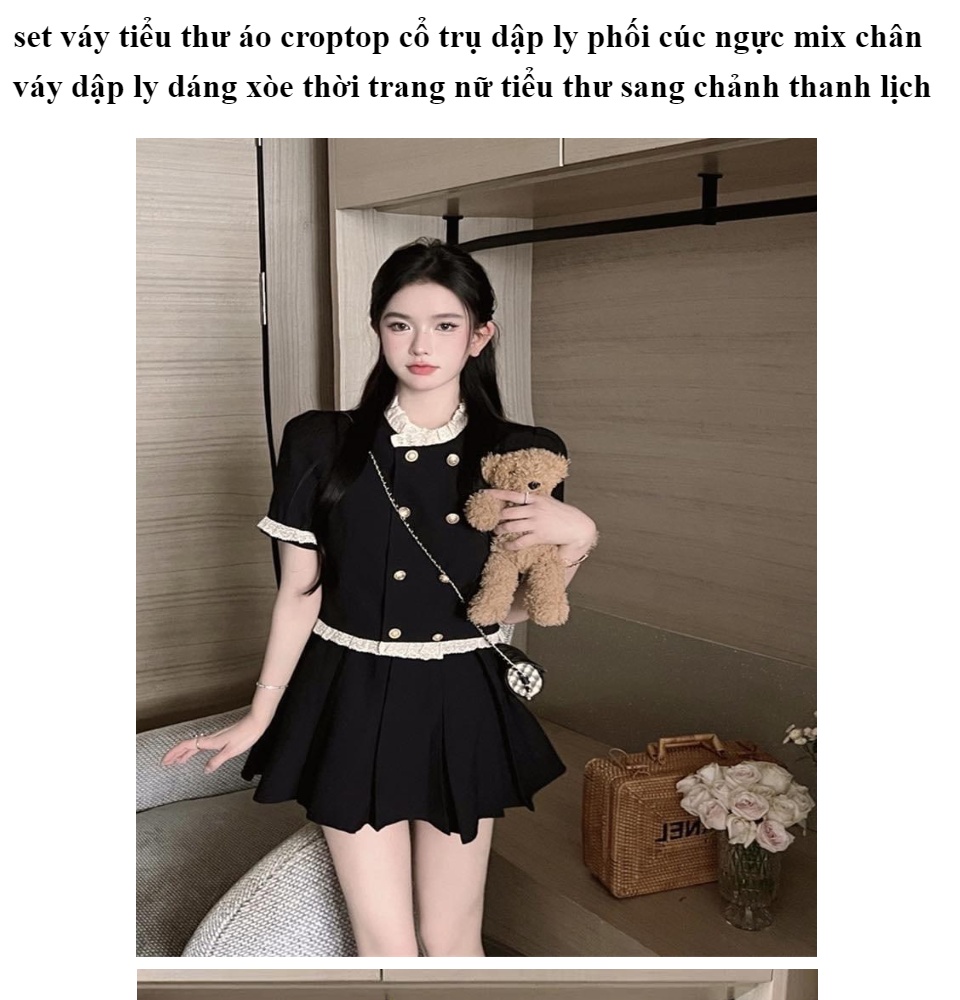 Set váy tiểu thư bánh bèo size M | Shopee Việt Nam