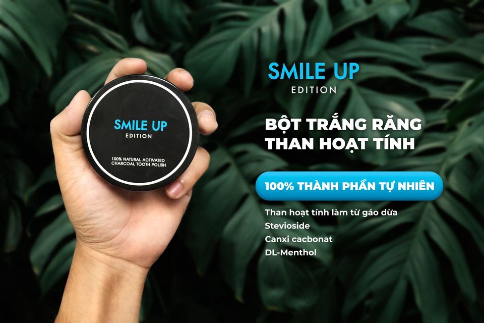 Trắng răng than hoạt tính SMILE UP hủ 100g