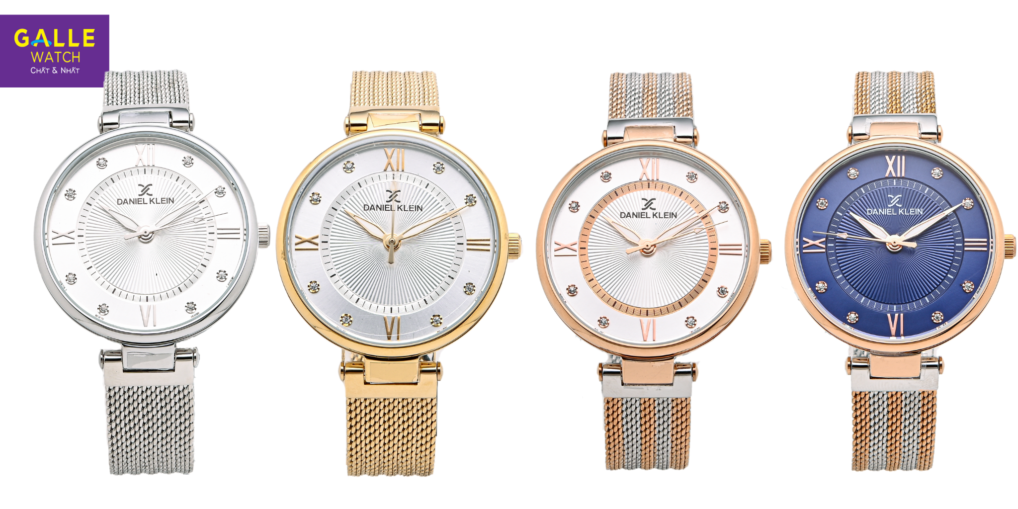 Đồng Hồ Nữ DANIEL KLEIN Chính Hãng - Galle Watch Store - Đồng Hồ Mặt Kính Cứng Dây Đeo Thép Đan Cao Cấp Không Gỉ, Chống Nước, Đồng Hồ Nữ Sang Trọng, Cao Cấp, Bảo Hành 24 Tháng, Thay Pin Miễn Phí Trọn Đời DK.1.12560