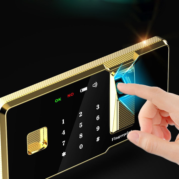 Két sắt điện tử khoá vân tay 4C-5KD cao cấp chuẩn Châu Âu, có cảm ứng vân tay nhận dạng