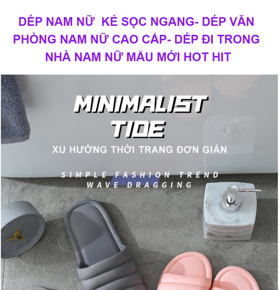 Dép nam nữ đi trong nhà KS01, chất liệu nhựa mềm cao cấp, đúc nguyên khối, đế mềm thoải mái chống trơn trượt phù hợp đi trong nhà, nhà tắm và ngoài trời - DOZIMAX STORE 1