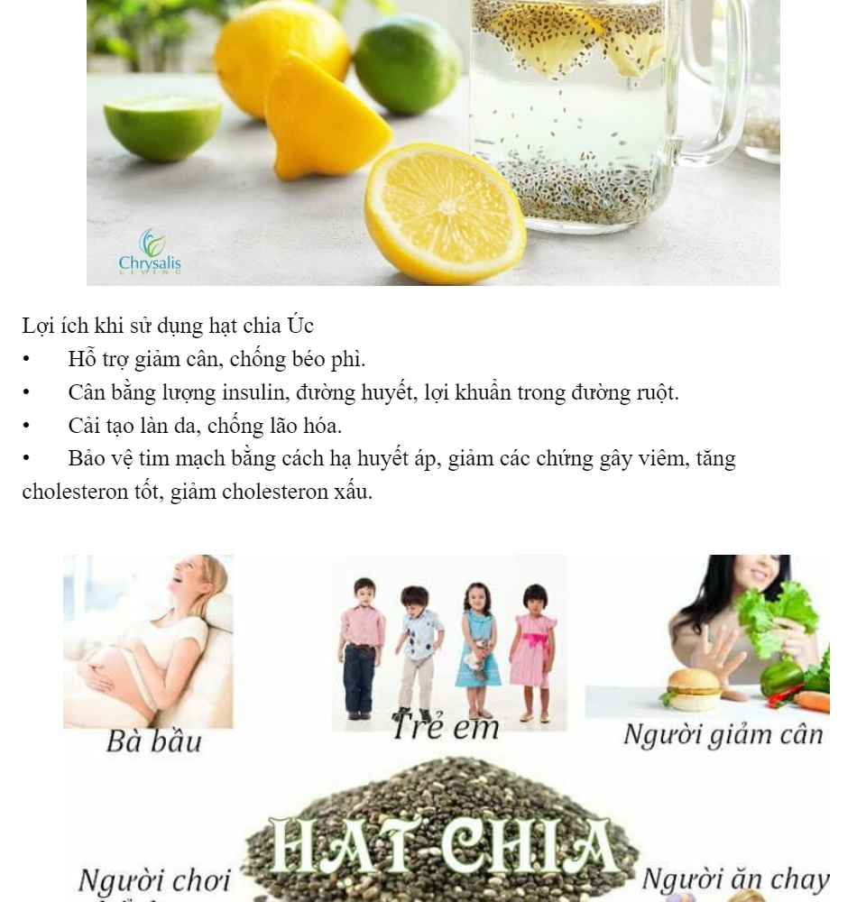 Hạt chia tím Úc 1kg - Chia nhập khẩu Úc thương thiệu Absolute Organic có tem chống hàng giả