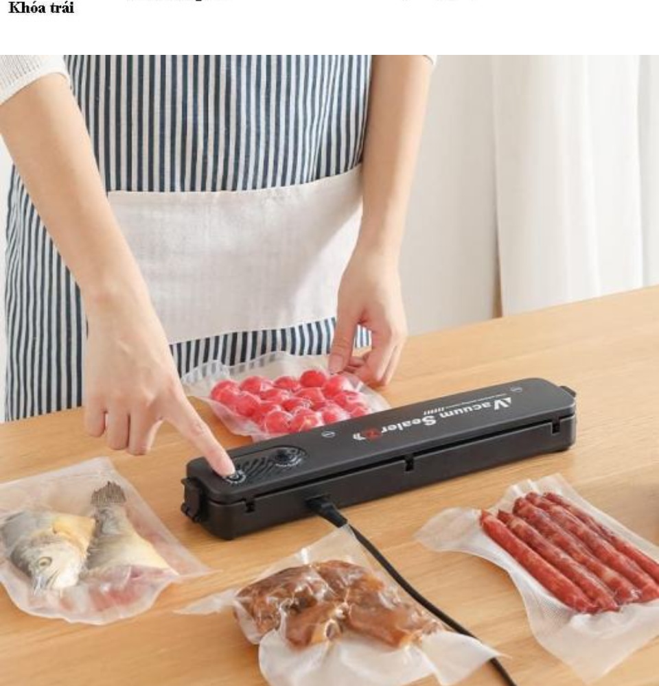 Máy Hút Chân Không Thực Phẩm, Máy Hàn Miệng Hút Túi Vacuum Sealer, Giúp Bảo Quản Thực Phẩm Lâu Hơn Cho Gia Đình Bạn, Tặng Kèm 10 Túi Hút, máy hàn miệng