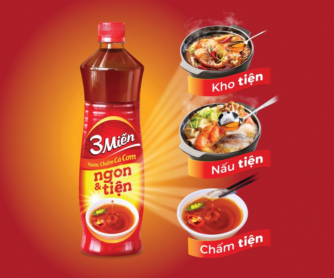 Combo 4 Chai Nước Mắm Cá Cơm/ Nước Chấm 3 Miền 800ml