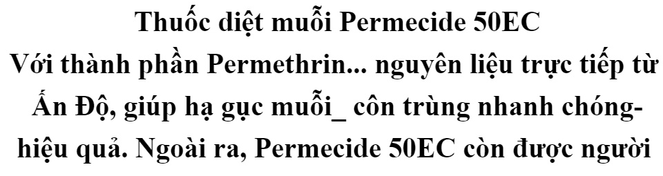 Thuốc diệt muỗi đạt tiêu chuẩn của bộ y tế Permecide 50EC 1lít