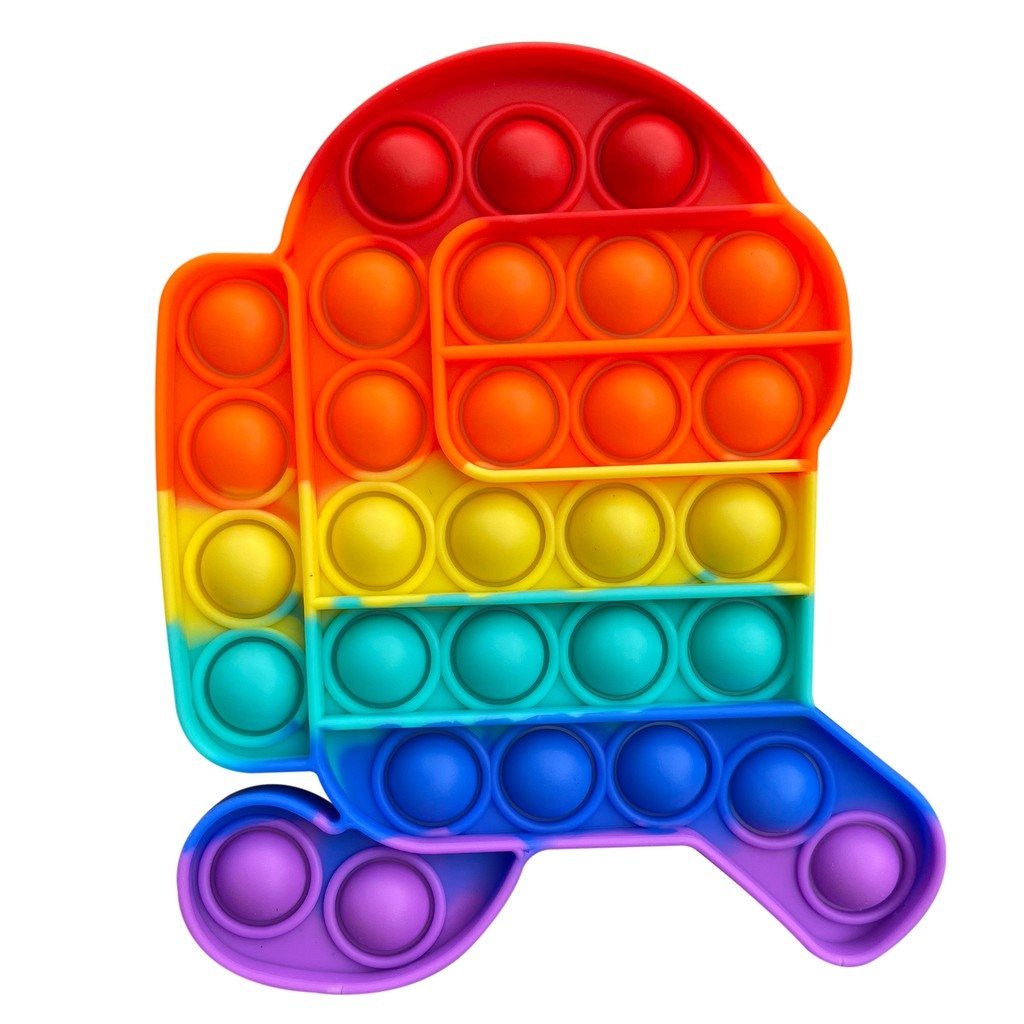 Pop it among us giá rẻ đồ chơi ấn bong bóng cầu vồng giải trí giảm căng thẳng stress
