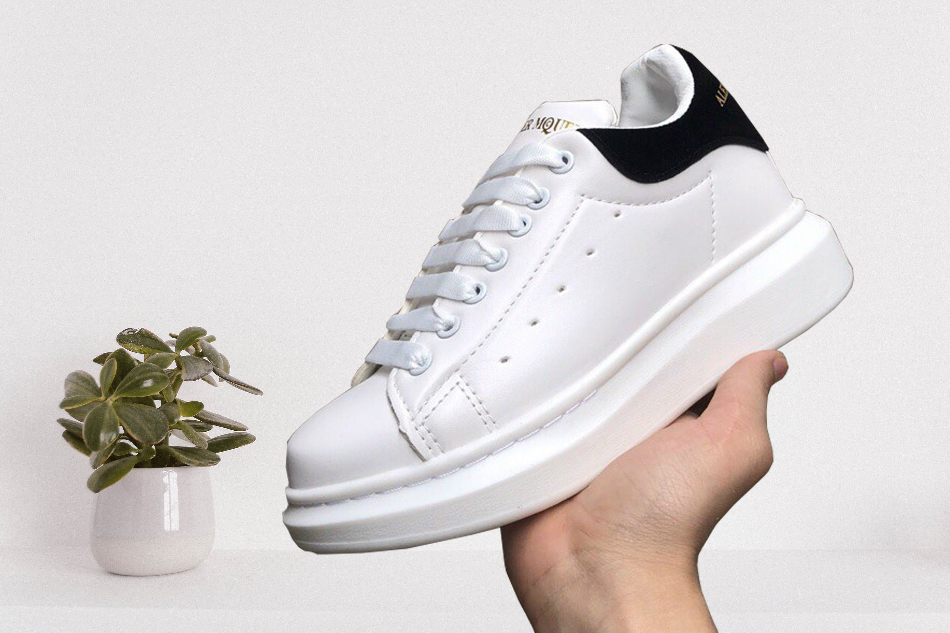 Giày CMC Quin Nam Nữ gót nhung đen dây lụa chất liệu da mềm đi êm