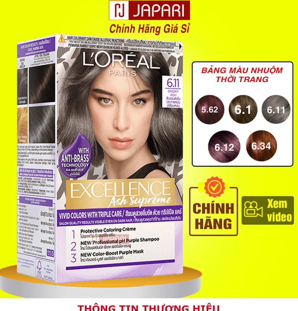 Tóc là một phần rất quan trọng của vẻ ngoài của bạn. Hãy trải nghiệm với nhuộm tóc Loreal 6.11 để thấy sự khác biệt rõ rệt. Đây là một lựa chọn hoàn hảo để mang lại nét đẹp tươi sáng và quyến rũ cho mái tóc của bạn.