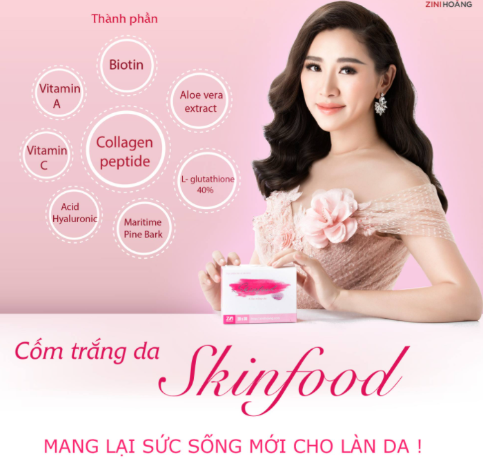 Cốm trắng da Skinfood ZN giúp trắng mịn da từ bên trong