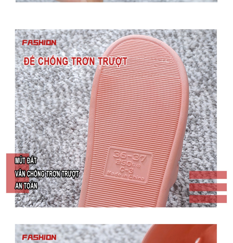 Dép nam nữ đi trong nhà KS01, chất liệu nhựa mềm cao cấp, đúc nguyên khối, đế mềm thoải mái chống trơn trượt phù hợp đi trong nhà, nhà tắm và ngoài trời - DOZIMAX STORE 7