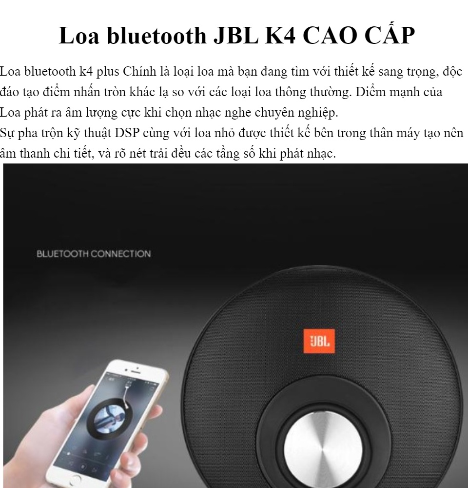 Loa bluetooth JBL K4 Plus - Loa Bluetooth kết nối ko dây Hiện đại -