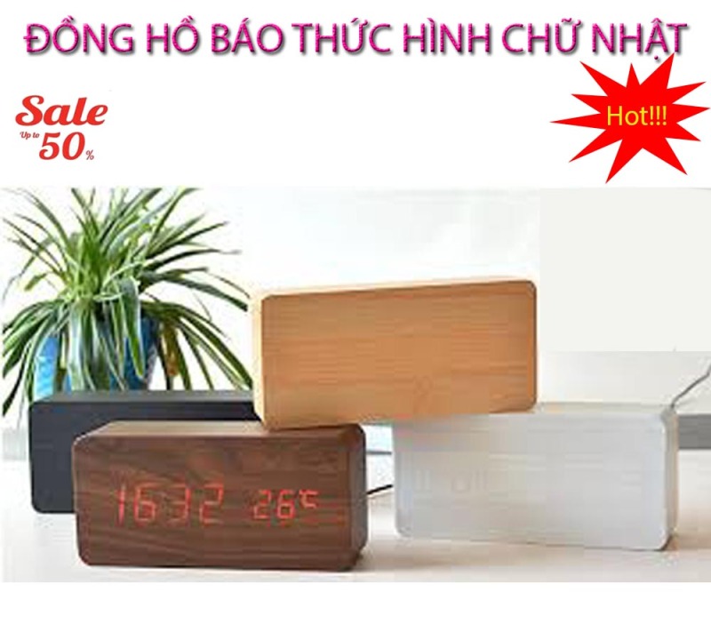 Nơi bán Ban dong ho bao thuc , Bán đồng hồ báo thức chuông to - CHỌN NGAY ĐỒNG HỒ BÁO THỨC Hình Chữ Nhật Thế Hệ Mới, Model AL-1295-243, Giảm Sốc 50%, Bảo Hành 1 đổi 1 SP