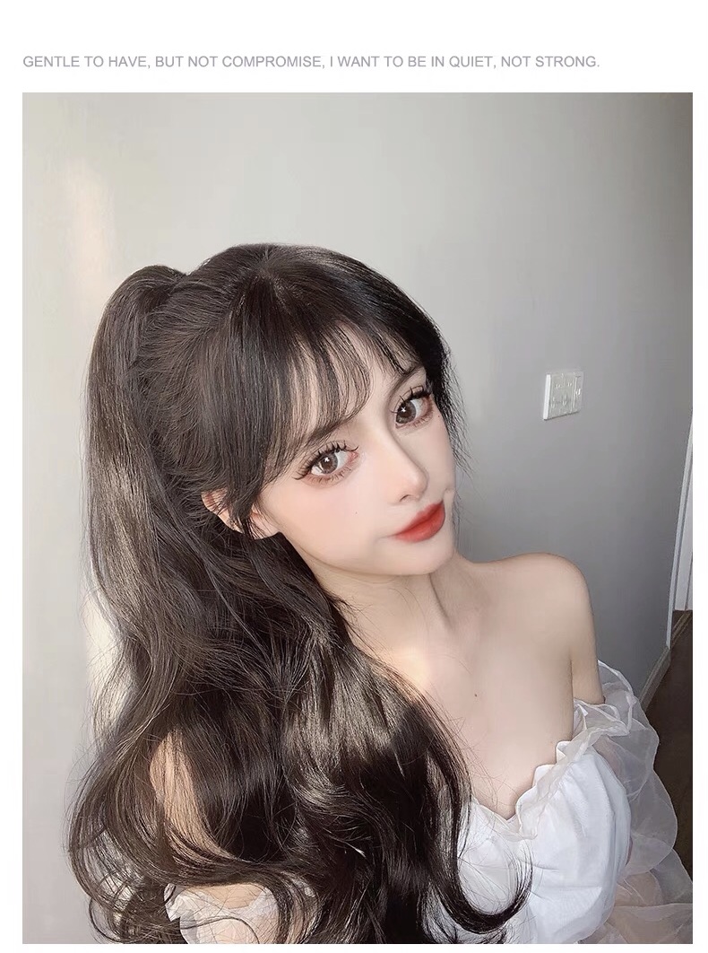 Tóc Giả Ngoạm Xoăn Dài, Đuôi Tóc Giả Cao Cấp Phong Cách Tiểu Thư Cho Nữ