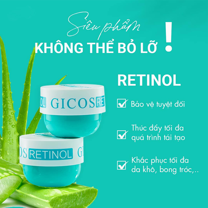 Màng Sinh Học Gicos Retinol 0.1% Dưỡng Trắng Da Body Ngăn Ngừa Lão Hoá 250g - Minh An Beauty