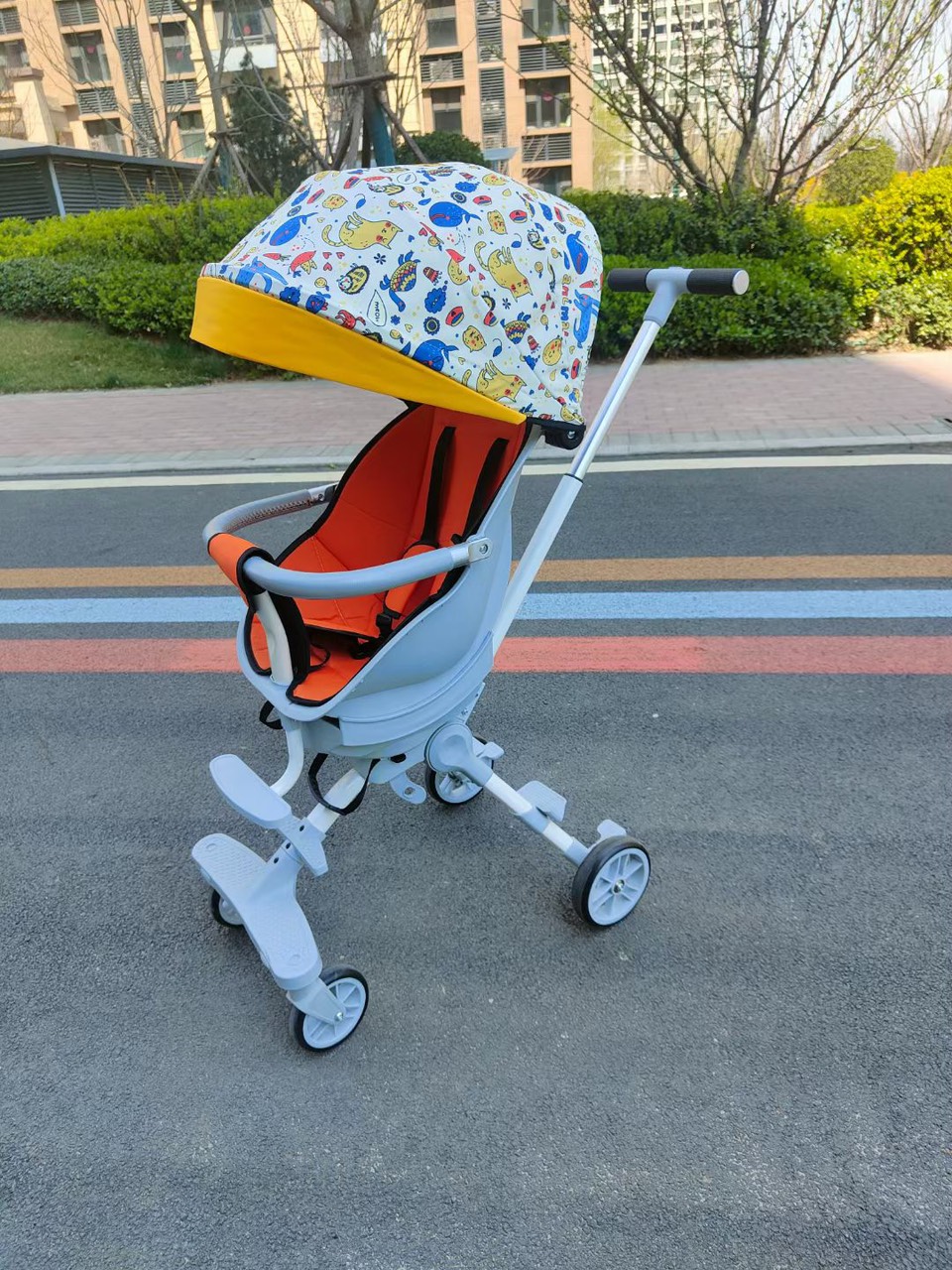 Xe đẩy cho bé gấp gọn cao cấp X8, xe đẩy em bé di du lịch 2 chiều 2 tư thế