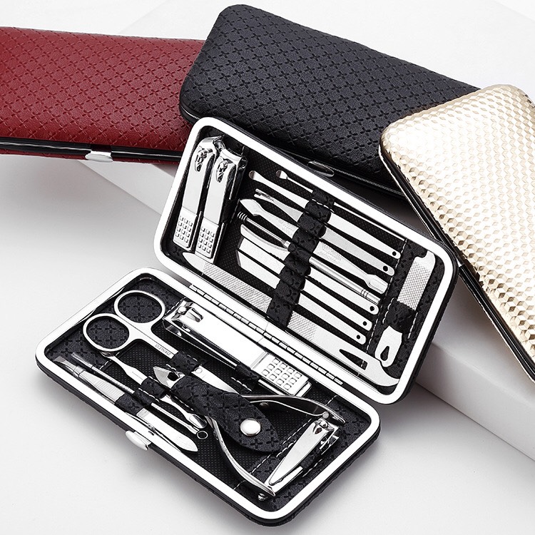 Bộ bấm móng tay 9 -15-19 món thép cao cấp -Bộ cắt móng tay không gỉ - 19M..