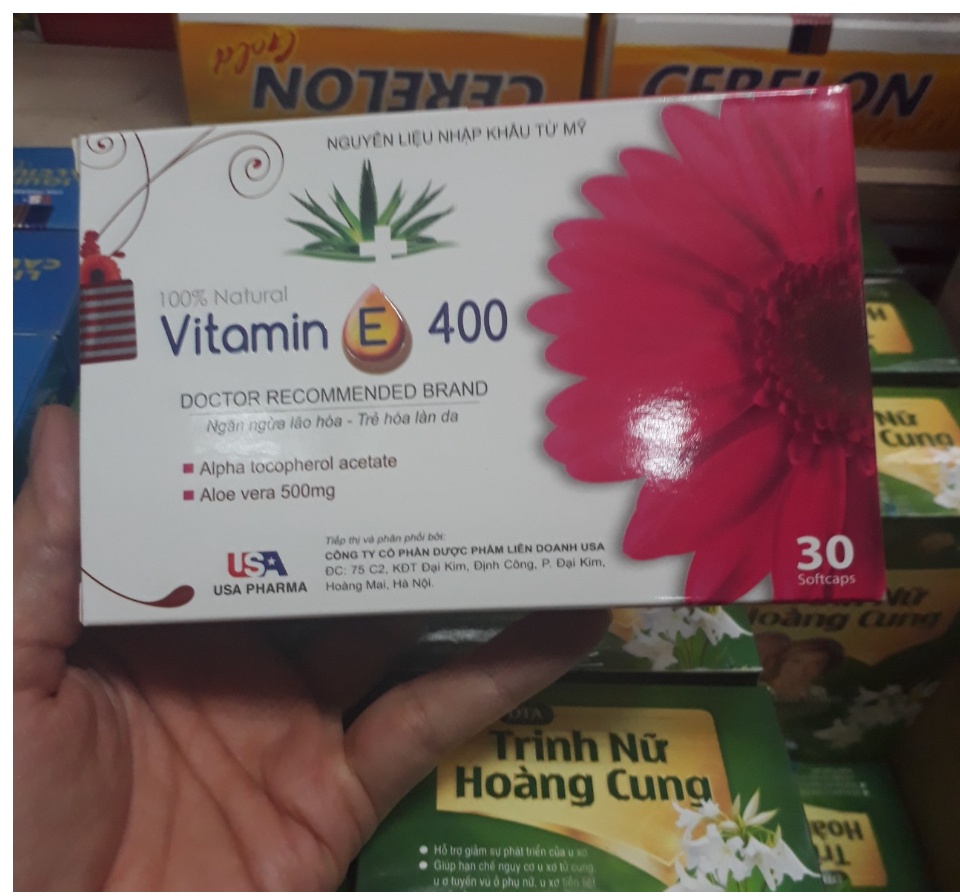 Viên Uống Đẹp Da Vitamin E đỏ 4000mcg, Aloe vera 500mg Giúp sáng mịn da, chống lão hóa ,sạm da 5