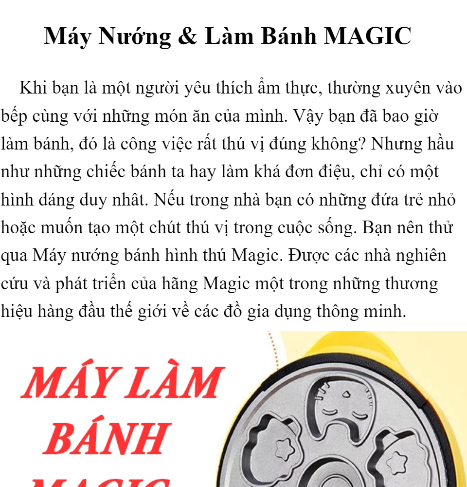 Máy Làm Bánh Hình Thú Magic Bullet chính hãng