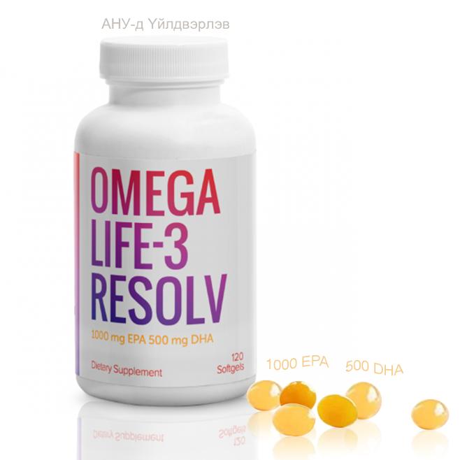 Omega 3 Unicity- Dầu cá Omega Life - 3 Resolv của Mỹ, Hàng chính hãng (Lọ  120 viên) - Hỗ trợ não và trí nhớ | VitaminDep.com