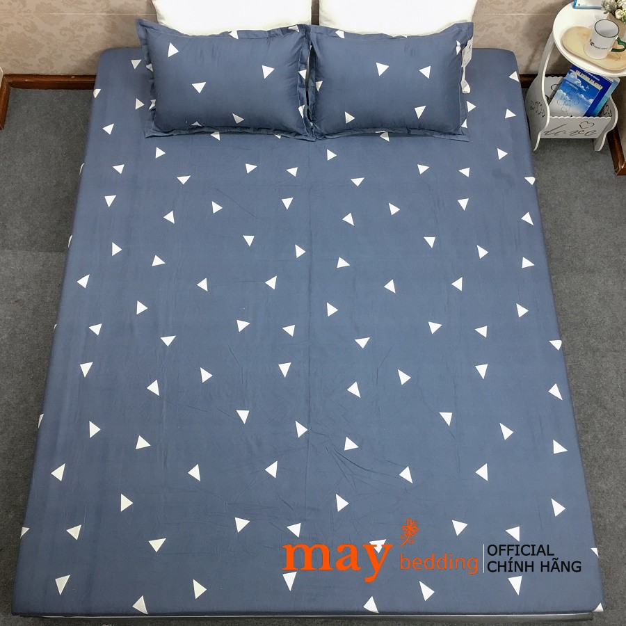 Bộ Ga Chun và 2 áo gối nằm mẫu Poly Cotton 2mx2m2 drap cotton, drap, ra giường, ga trải giường. drap giường