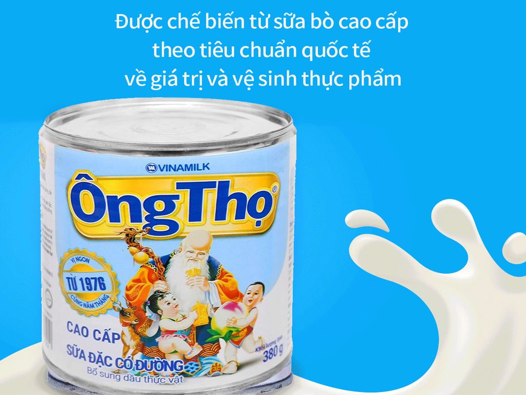 SỮA ÔNG THỌ XANH LON 380G VỊ NGỌT BÉO CÂN BẰNG