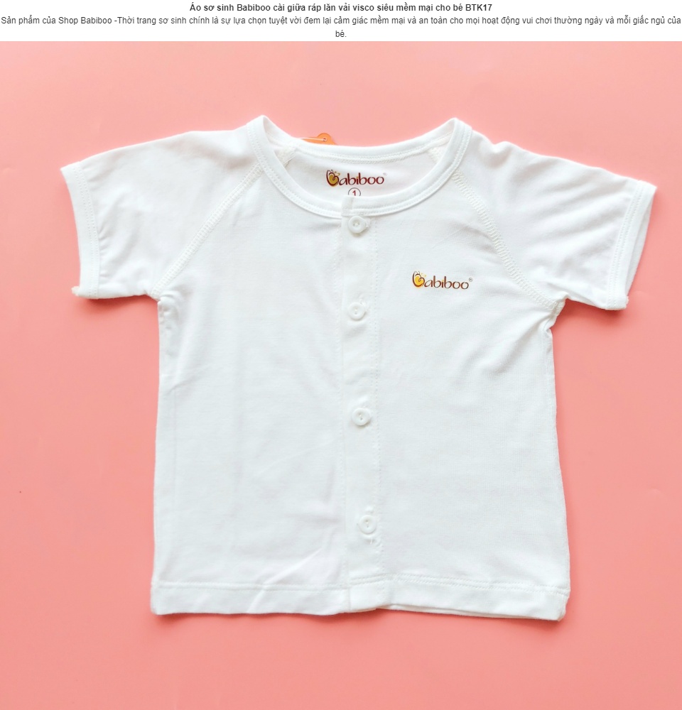 Áo sơ sinh Babiboo cài giữa ráp lăn vải visco siêu mềm mại cho bé BTK17 | Lazada.vn Áo Sơ Sinh Babiboo Cài Giữa Ráp Lăn Vải Visco Siêu Mềm Mại Cho Bé Btk17 | Lazada.Vn