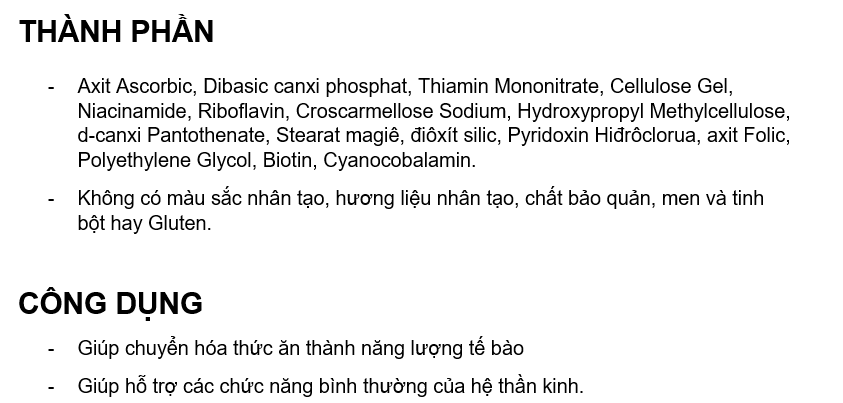 Vitamin B của Nature Made Super B-Complex 460 viên