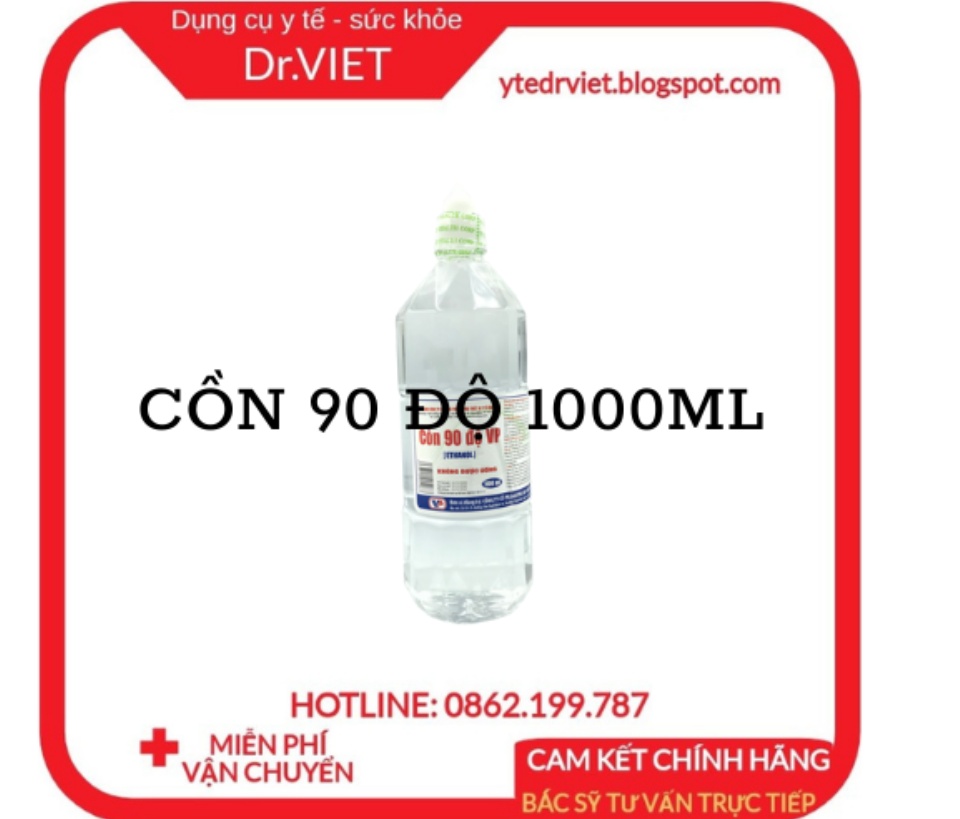 Cồn 90 độ Vĩnh Phúc 1000ml dùng để Vệ sinh dụng cụ y tế, dụng cụ làm mỹ phẩm, đồ chứa, bao bì, diệt khuẩn dụng cu y tế, bề mặt trong y tế, sát khuẩn tay, sát trùng vế thương, diệt vi khuẩn bề mặt - DrViet 58 Cồn 90 độ Vĩnh Phúc 1000ml dùng để Vệ sinh dụng cụ y tế, dụng cụ làm mỹ phẩm, đồ chứa, bao bì, diệt khuẩn dụng cu y tế, bề mặt trong y tế, sát khuẩn tay, sát trùng vế thương, diệt vi khuẩn bề mặt - DrViet