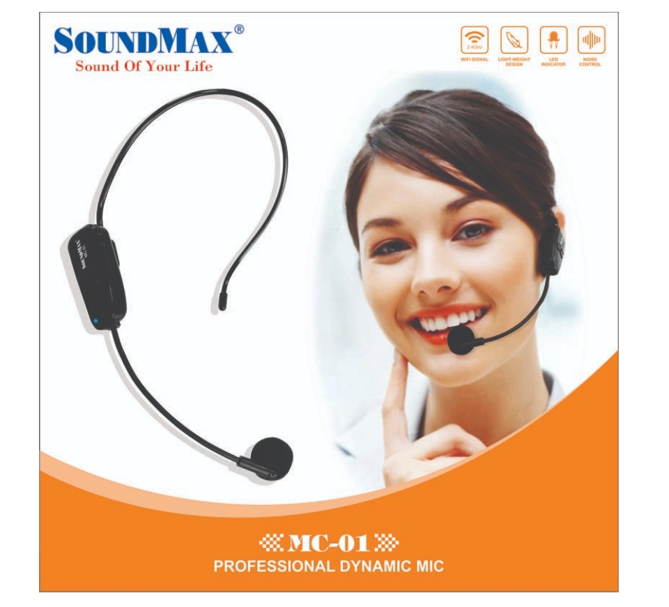 Microphone đeo tai không dây SoundMax MC-01