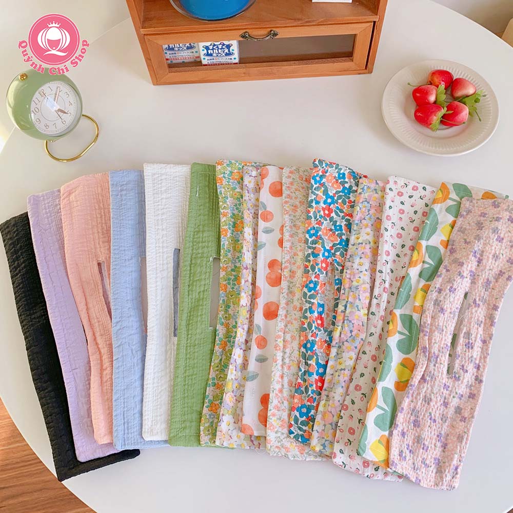 Kẹp tóc nơ, băng đô tóc Hàn Quốc 2 trong 1, búi cuộn gọn gàng, mát mẻ mùa hè