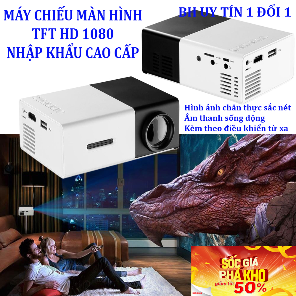 May chieu , máy projector - chọn ngay máy chiếu mini yg-300 màn hình full hd 1080p, nhỏ gọn tiện lợi - mẫu gh-486, giảm sốc ngay trong hôm nay 50%, bảo hành uy tín 1 đổi 1 sp