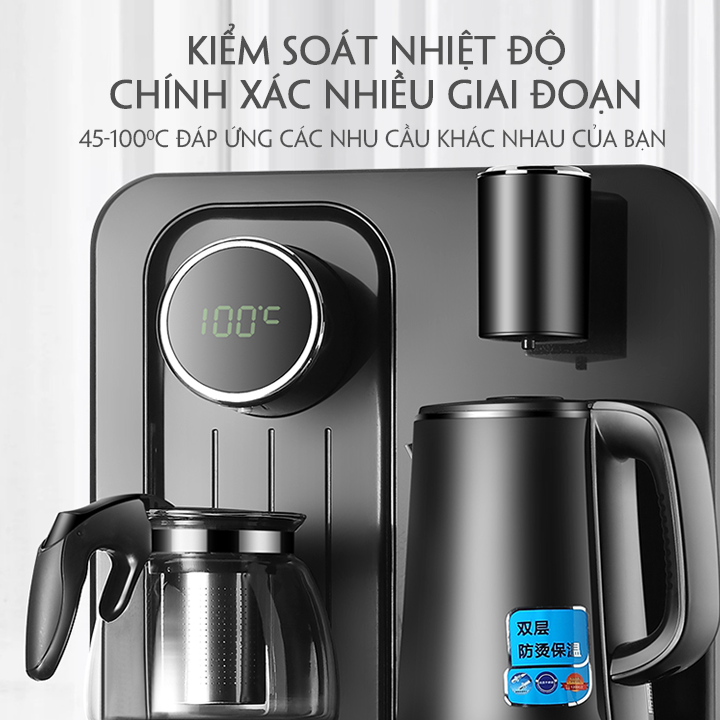 Cây nước nóng trực tiếp, có ấm pha trà, bình âm, tự ngắt khi sôi 1350w- TẶNG 2 ấm nước