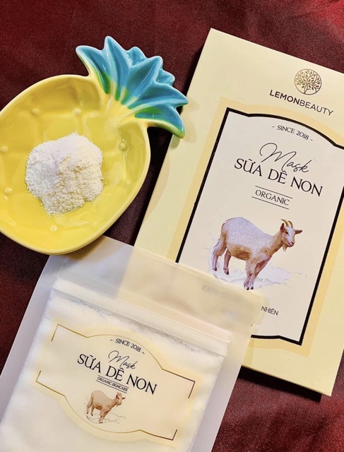 Mặt Nạ Sữa Dê Non LEMON MASK - Hộp 50 Gram