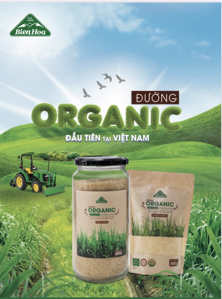 Đường Hữu Cơ Biên Hòa 400g - Đường Organic Biên Hòa Túi 400g