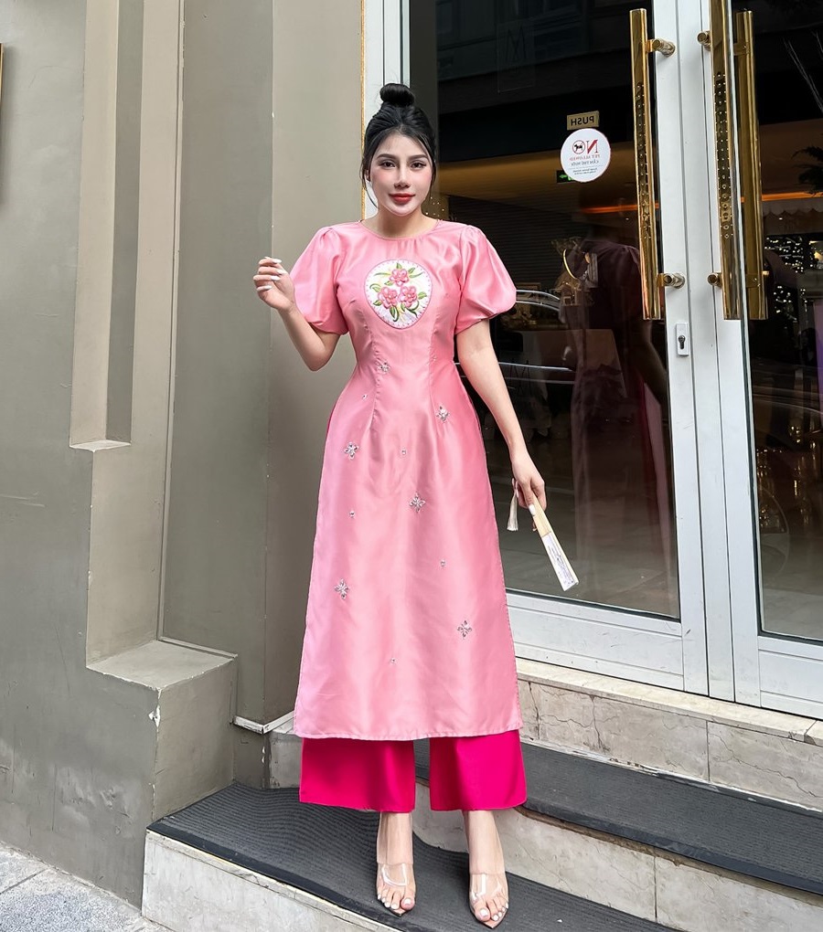 ÁO DÀI CÁCH TÂN , ÁO DÀI TẾT CHẤT LỤA MỀN MỊN MÁT CÓ SIZE LỚN KÈM ẢNH VIDEO