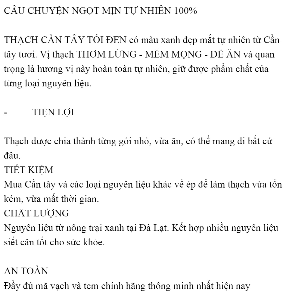 Thạch Cần Tây Tỏi Đen Linh Chi- Giúp Thải Mỡ, Giảm Cân Hiệu Quả, Đẹp Dáng, Sáng Da NgănNgừa Ung Thư - Cân Bằng Huyết Áp 7