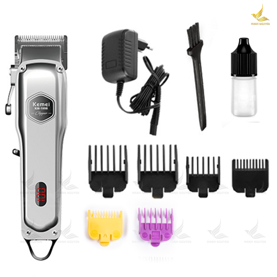 Tông Đơ Kemei KM-1998, bảng giá 1/2022 Tông Đơ Kemei Model KM-1998 Hàng Chuẩn Salon Tông đơ cắt tóc Kemei 1998 Chính Hãng Pin Lithium TÔNG ĐƠ CẮT TÓC KEMEI KM - 1998 MÁY NHẸ SIÊU MẠNH Tông đơ cắt tóc kemei km-1998