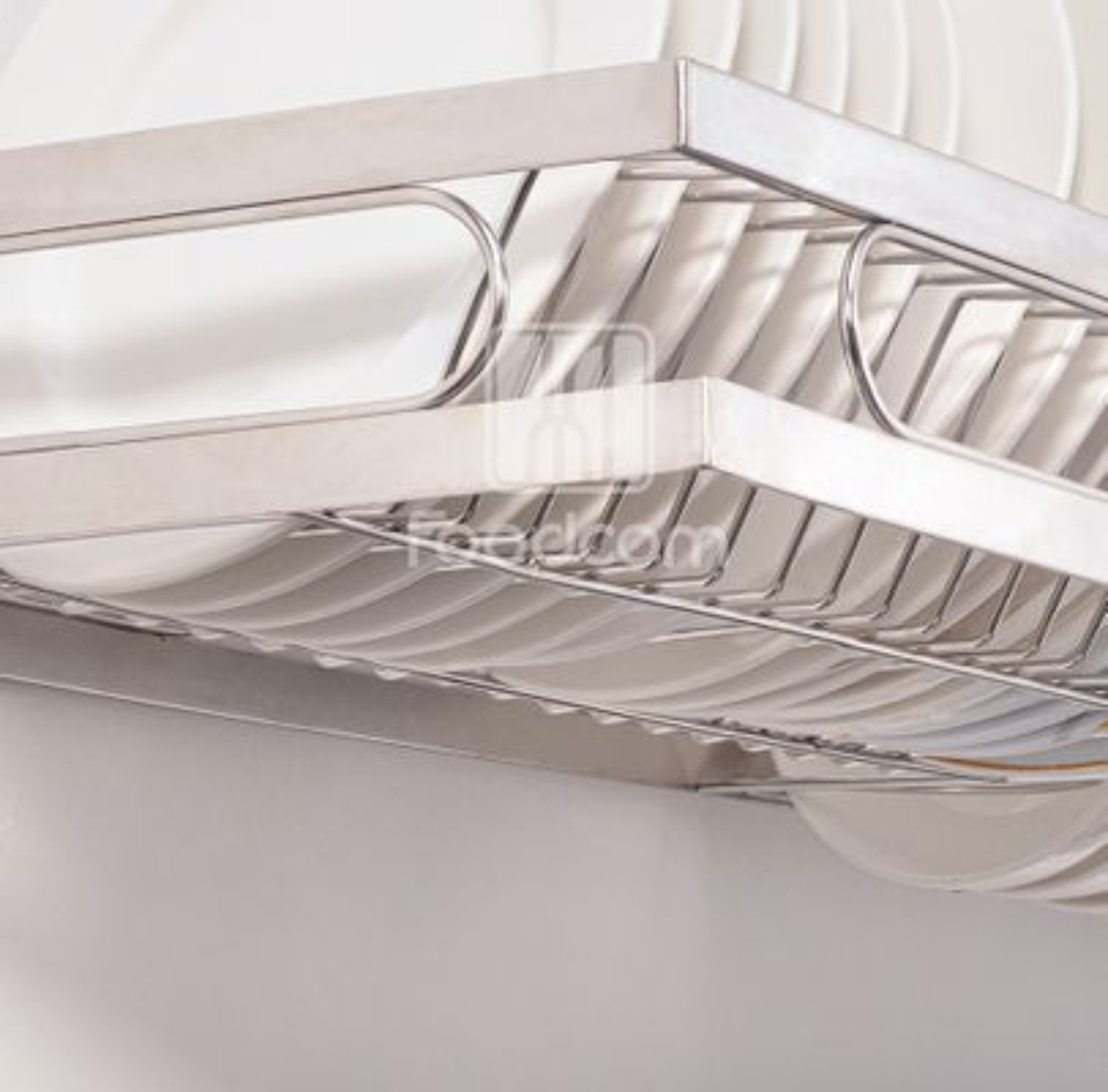 Kệ Úp Chén Bát Inox Foodcom - Kệ Chén Đa Năng Inox Để Trên Bồn Rửa - Kệ Để Chén Loại 1 tầng, Size 86cm - Hàng Chính Hãng, Bảo Hành 12 Tháng