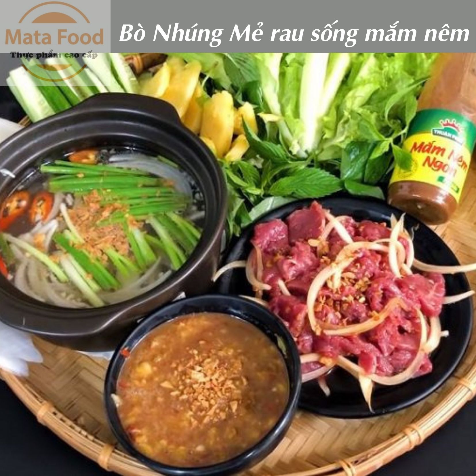 Thịt bò tơ Củ Chi nạc đùi không da 500gr - chế biến món ngon như bò tái, nhúng lẩu, nướng, hấp, xào... Matafood