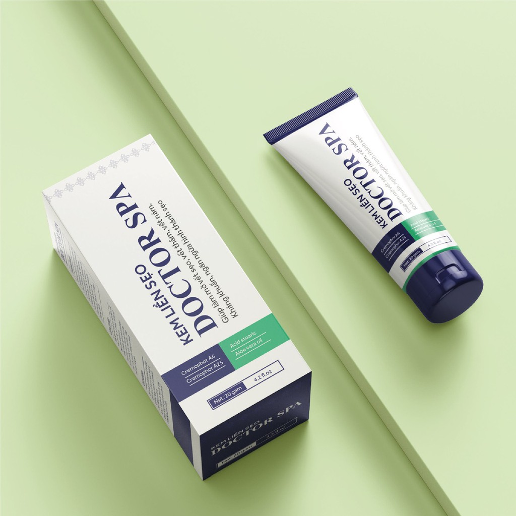 Kem Liền Sẹo Doctor Spa tuýp 20g Dược phẩm Vshine - Làm mờ vết sẹo, vết thâm, vết nám làm cho da không để lại vết thâm, không để lại sẹo, chăm sóc, giữ ẩm, dưỡng da làm da mềm mại, trắng mịn - QT Thu Lan TL172