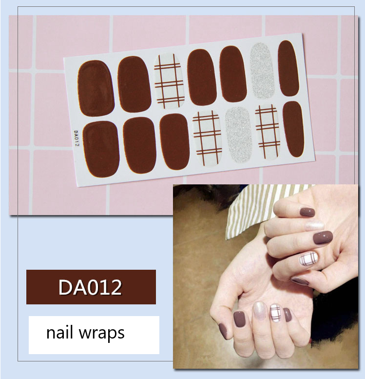 Sticker dán móng tay móng chân Nail Wraps Phong cách Hàn Quốc