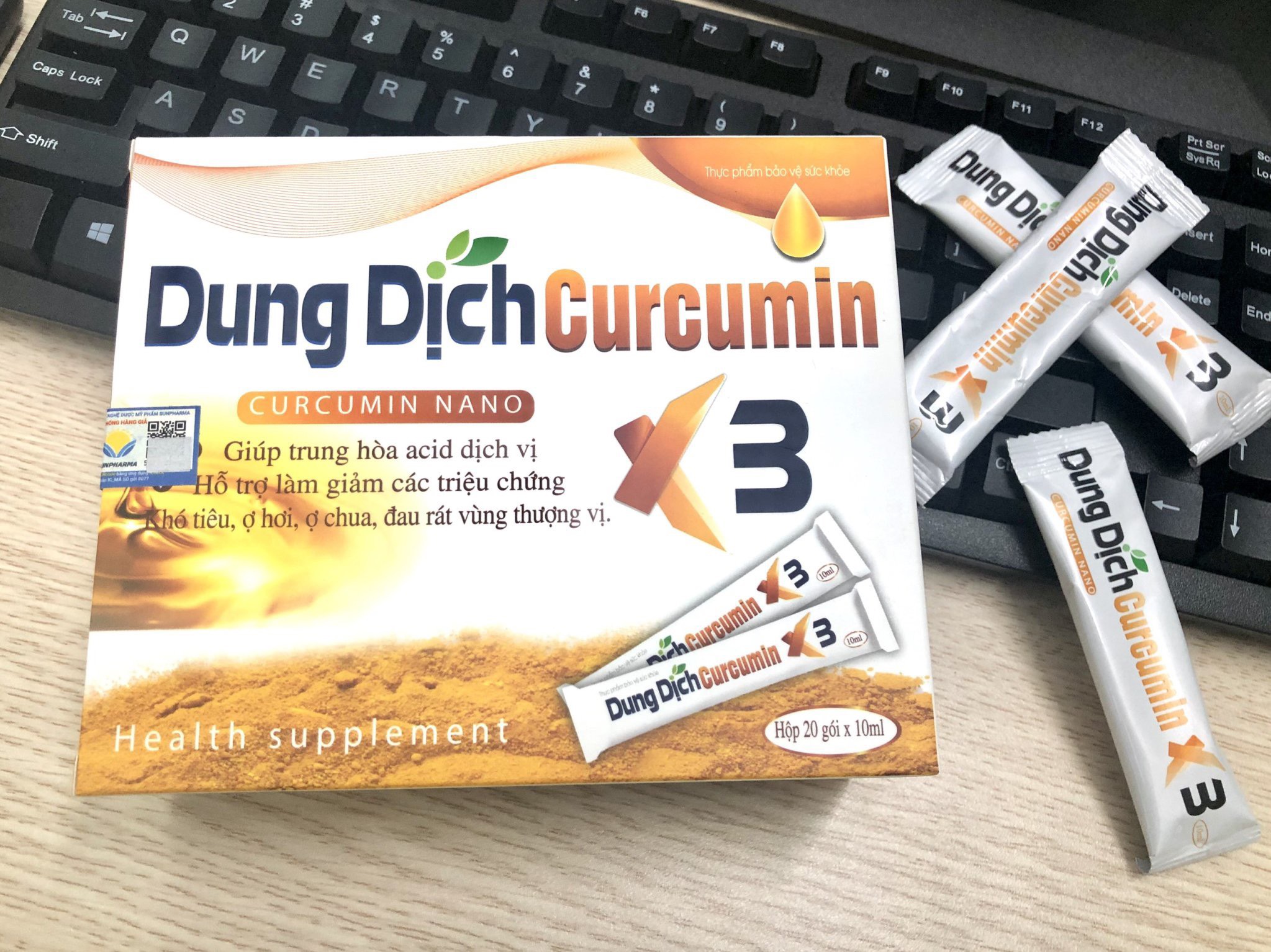 Dung Dịch Curcumin Nano X3 -hỗ trợ  giảm  viêm loét dạ dày, tá tràng, giảm triệu chứng khó tiêu, ợ hơi, ợ chua, đau rát vùng thượng vị, khối u do các gốc oxy hóa