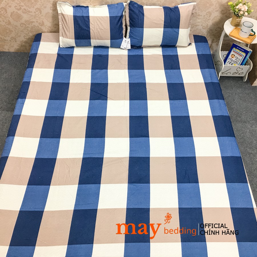 Bộ Ga Chun và 2 áo gối nằm mẫu Poly Cotton 2mx2m2 drap cotton, drap, ra giường, ga trải giường. drap giường